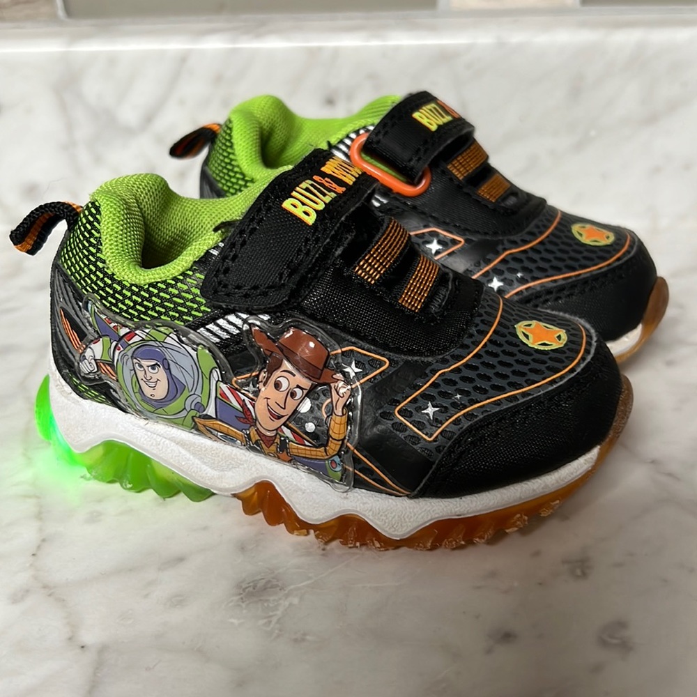 Buzz light year and Woody toddler light up shoes size 5